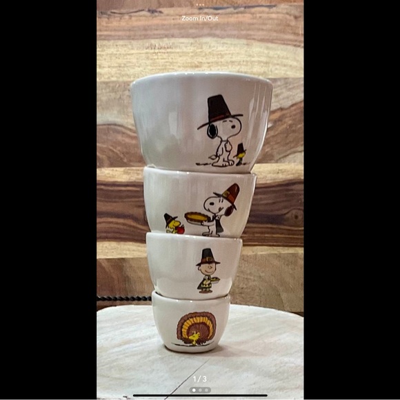 Rae dunn Peanuts Snoopy Woodstock Measuring cup set - Picture 2 of 3